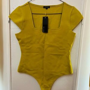 Olive bodysuit top